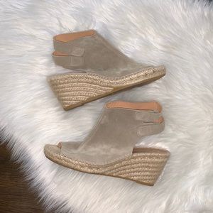 Mond wedge peep toe espadrille size 40